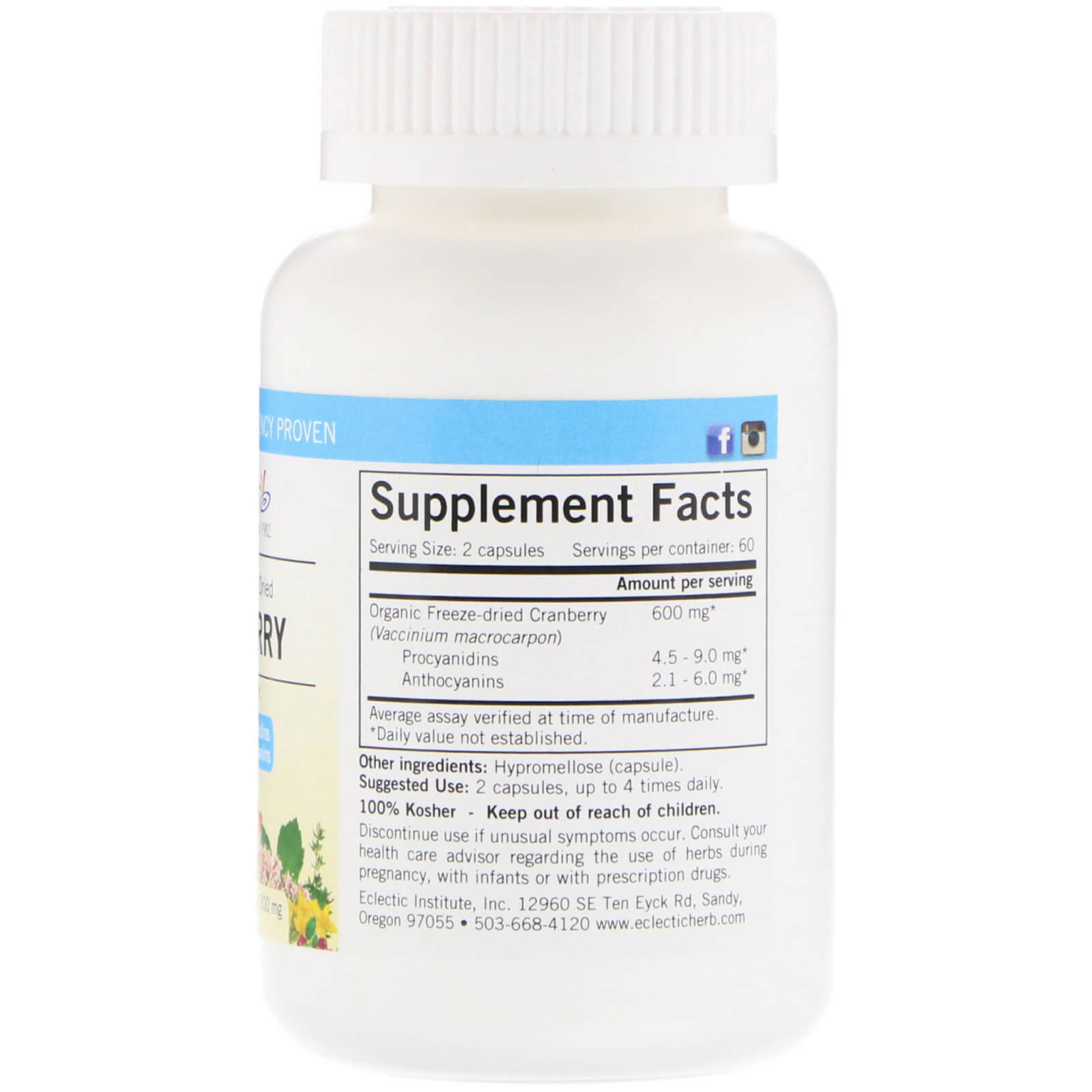 Comprar Eclectic Institute, Oxicoco, 300 mg, 120 Cápsulas Vegetarianas - Imagem 2