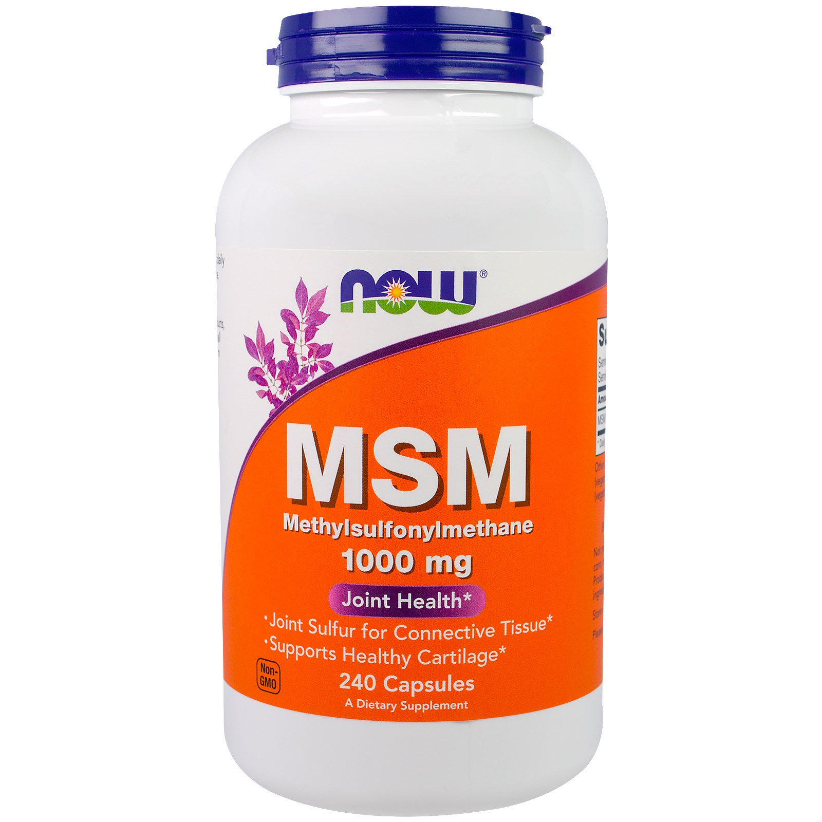 Comprar Now Foods, MSM, Metilsulfonilmetano, 1.000 mg, 240 Cápsulas
