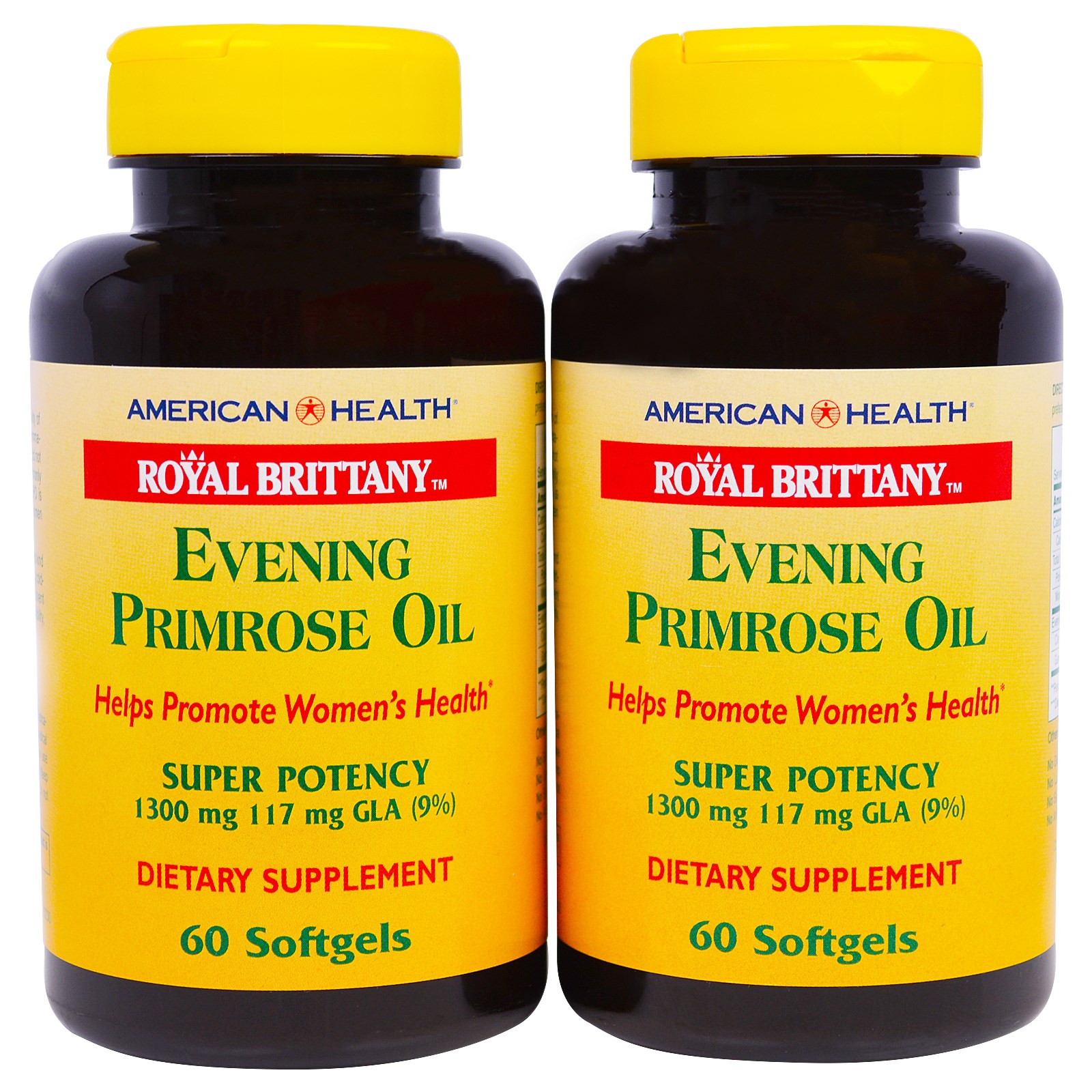 Comprar American Health, Royal Brittany, Óleo de Prímula, 1300 mg, 2 Frascos, 60 Softgels Cada - Imagem 3