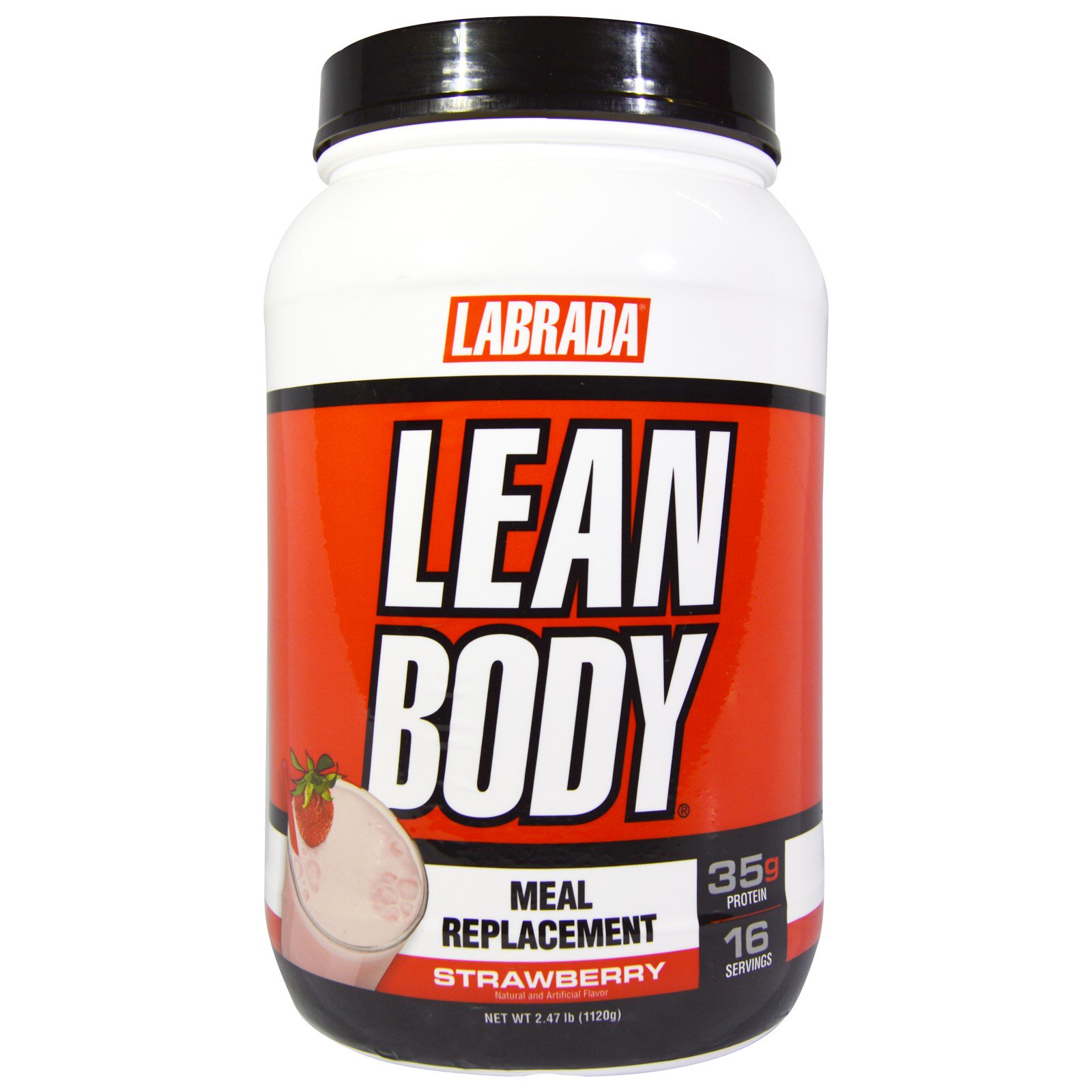 Comprar Labrada Nutrition, Lean Body, Shake para Substituição de uma Refeição, Morango, 2,47 lbs (1120 g)