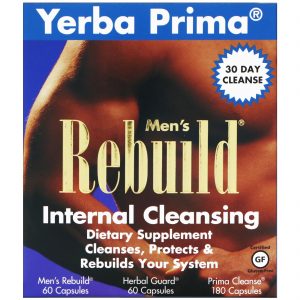 Comprar Yerba Prima, Purificação Interna Men's Rebuild, programa em 3 partes, 3 frascos