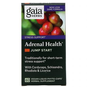 Comprar Gaia Herbs, Adrenal Health, Jump Start, 60 Fitocápsulas Líquidas Veganas