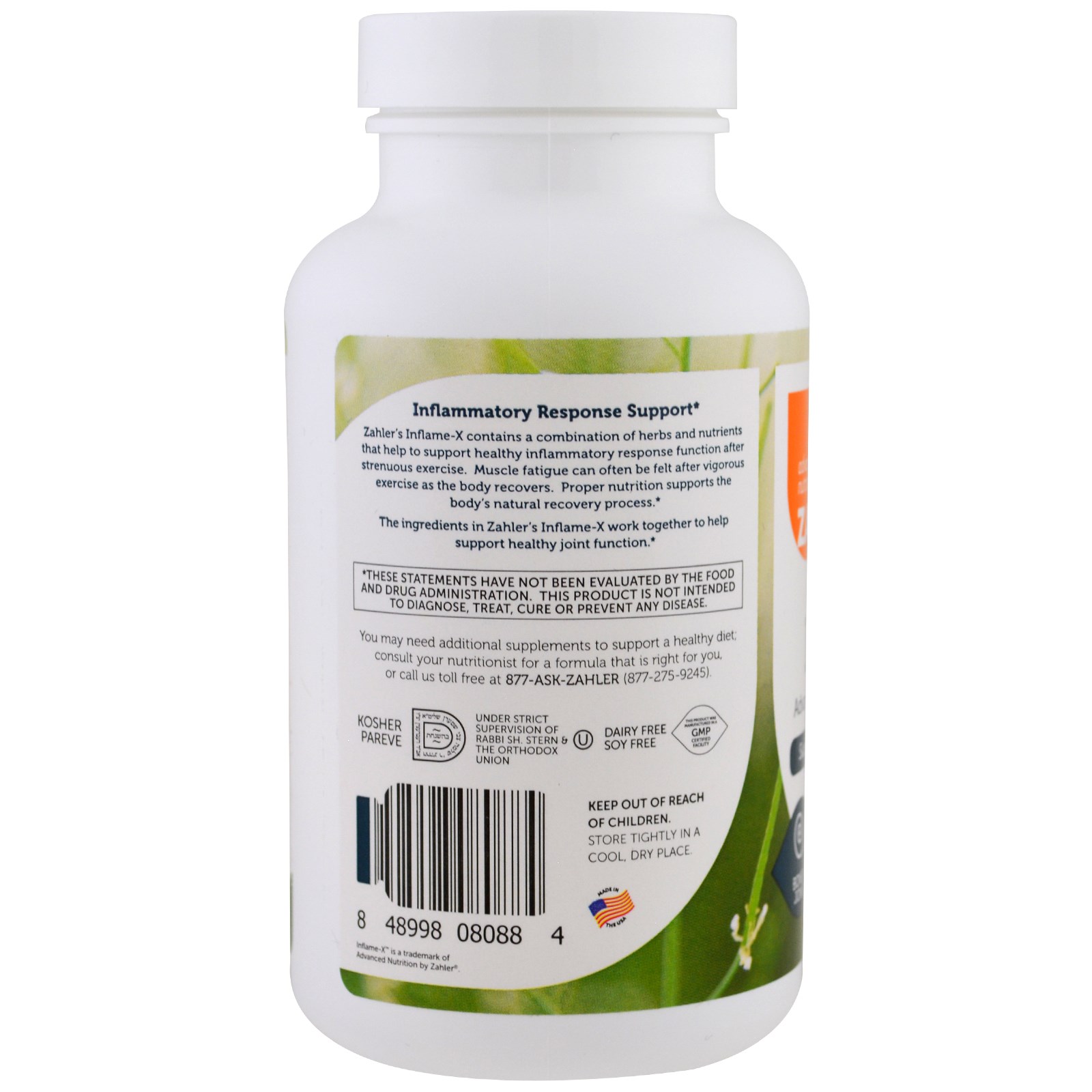 Comprar Zahler, Inflame-X, Auxílio Avançado para a Resposta Inflamatória, 120 Cápsulas Vegetais - Imagem 3