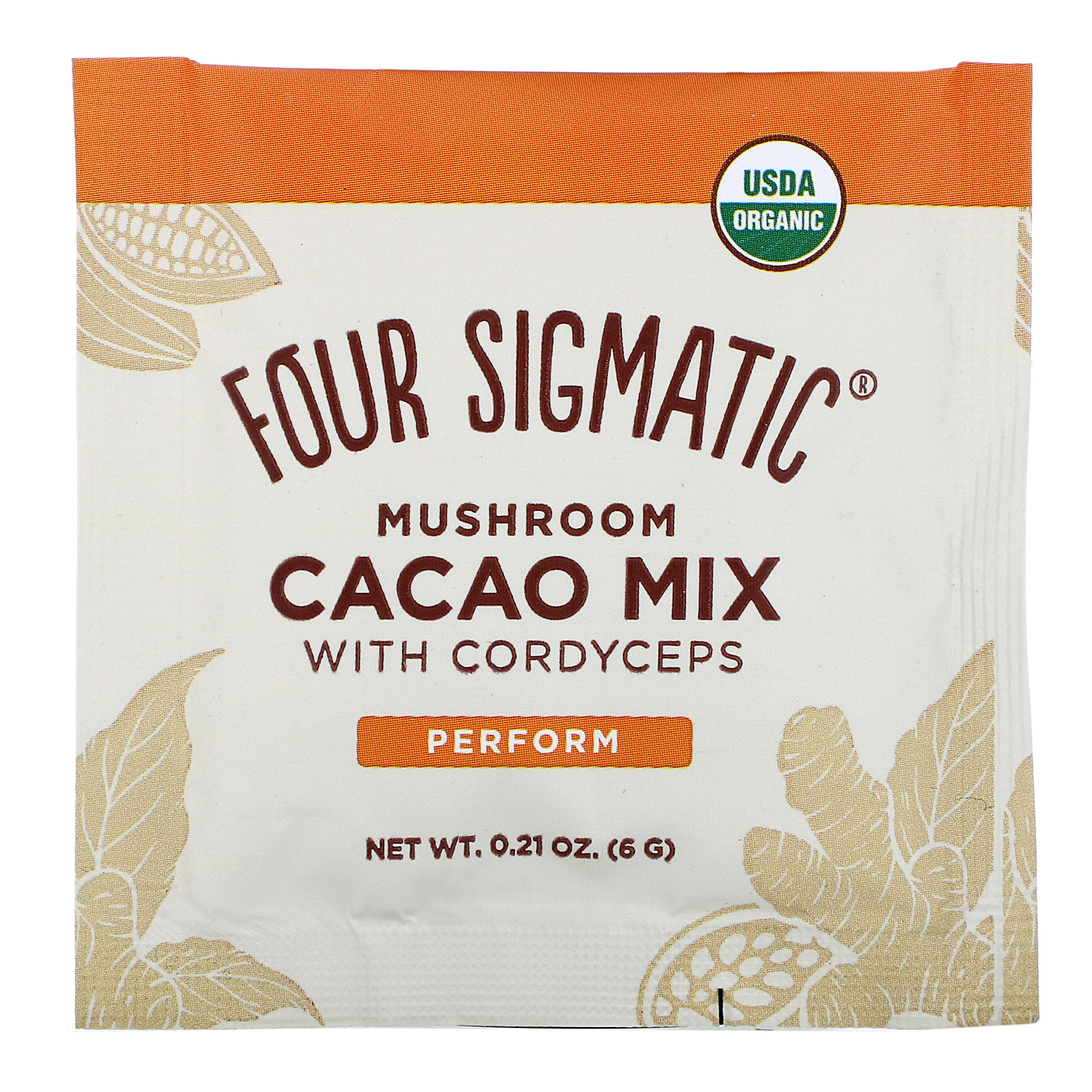 Comprar Four Sigmatic, Mushroom Cacao Mix with Cordyceps, 10 Packets, 0.21 oz (6 g) Each