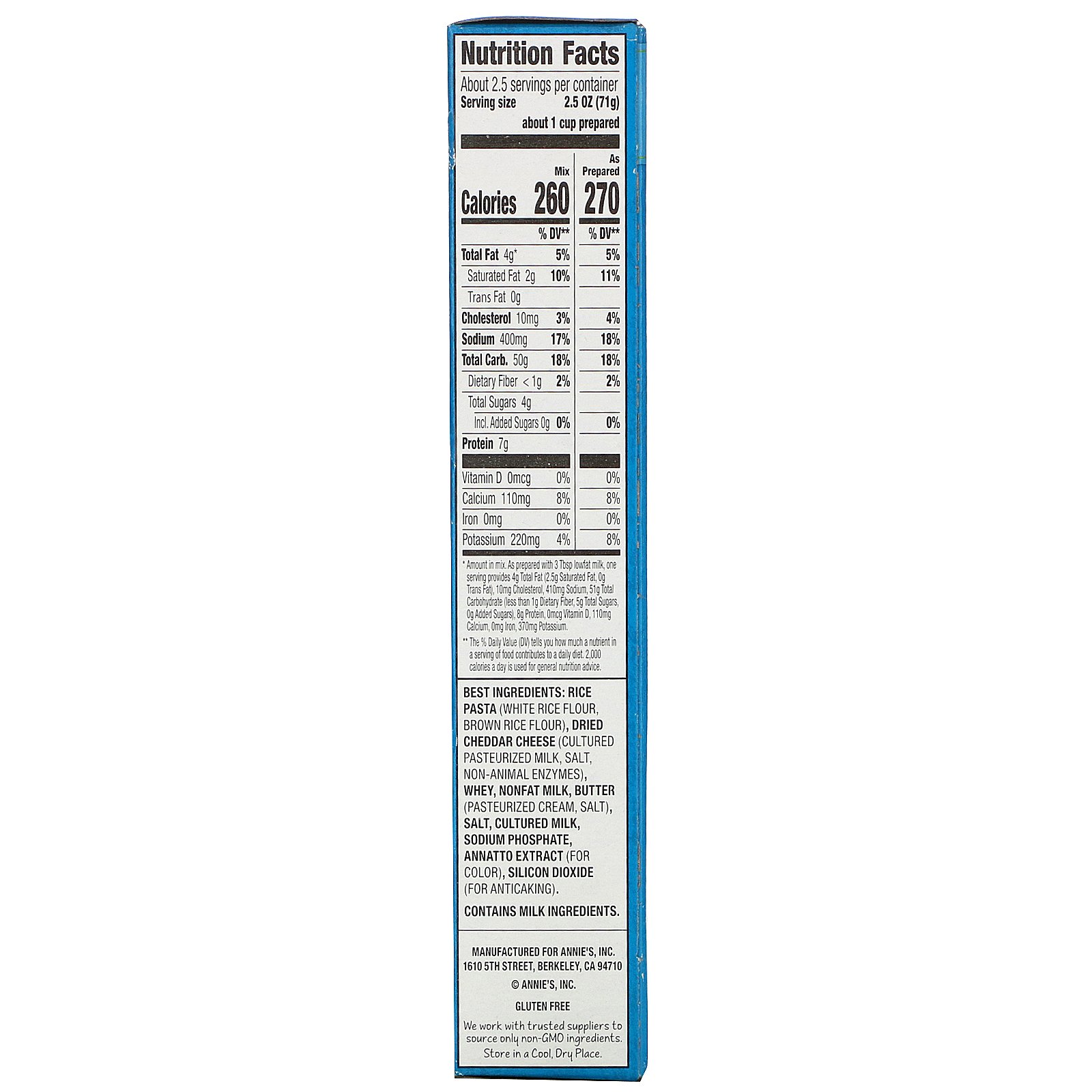 Comprar Annie's Homegrown, Rice Pasta & Classic Cheddar, Gluten Free, 6 oz (170 g) - Imagem 2