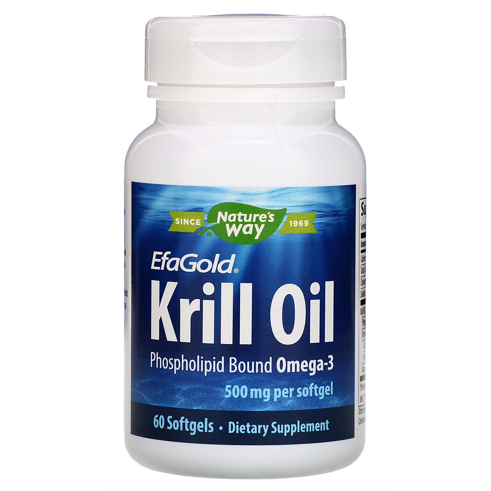 Comprar Nature's Way, EfaGold, Óleo de Krill, 500 mg, 60 Cápsulas de Softgel - Imagem 3