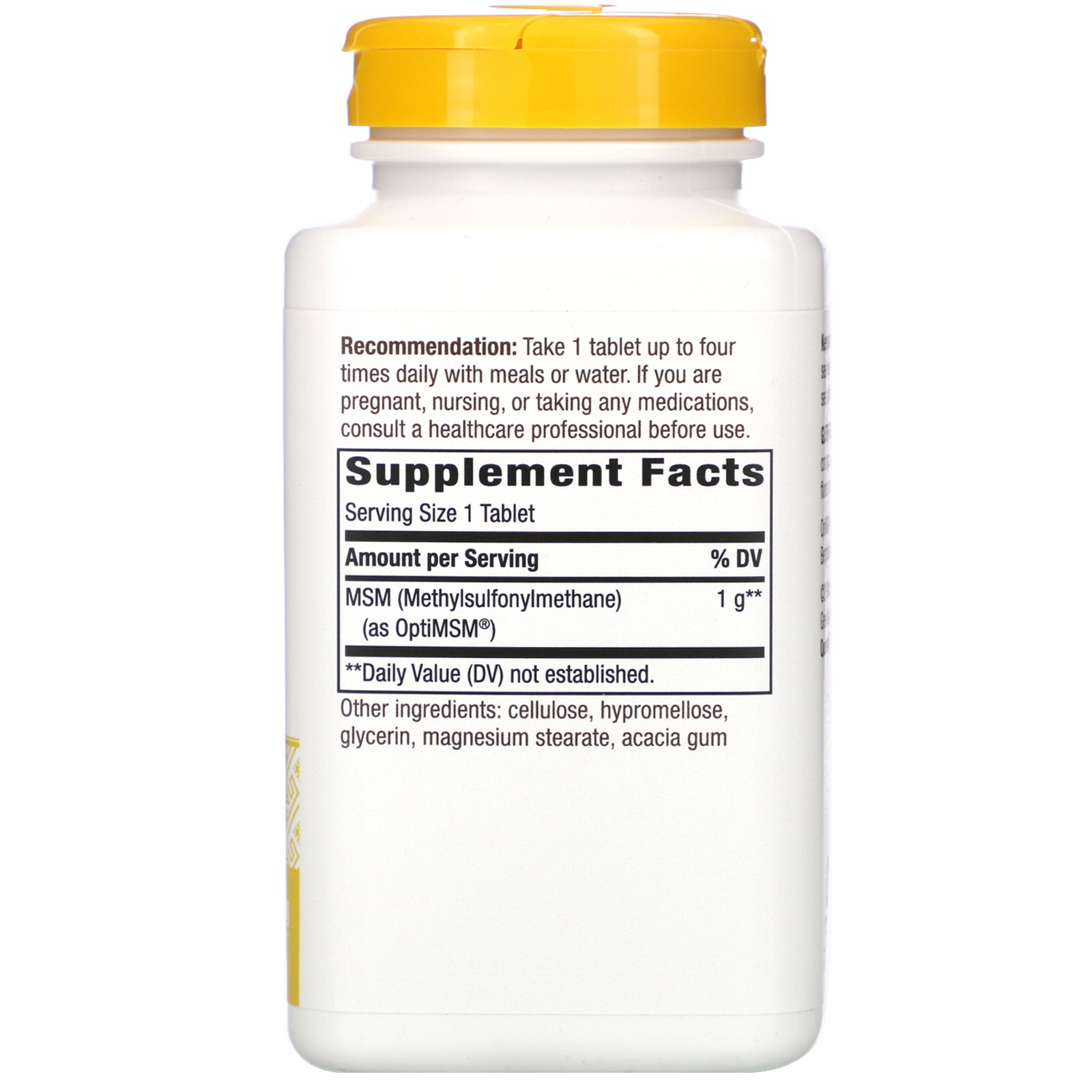 Comprar Nature's Way, MSM, Pure OptiMSM, 1.000 mg, 200 Comprimidos - Imagem 2