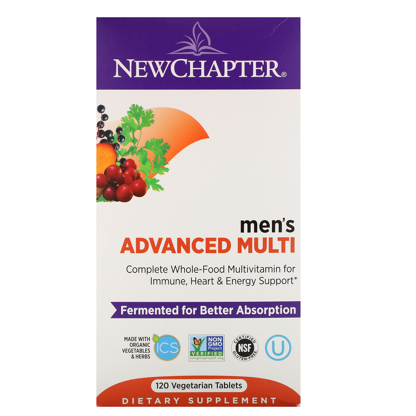 Comprar New Chapter, Men's Advanced Multi, 120 Vegetarian Tablets