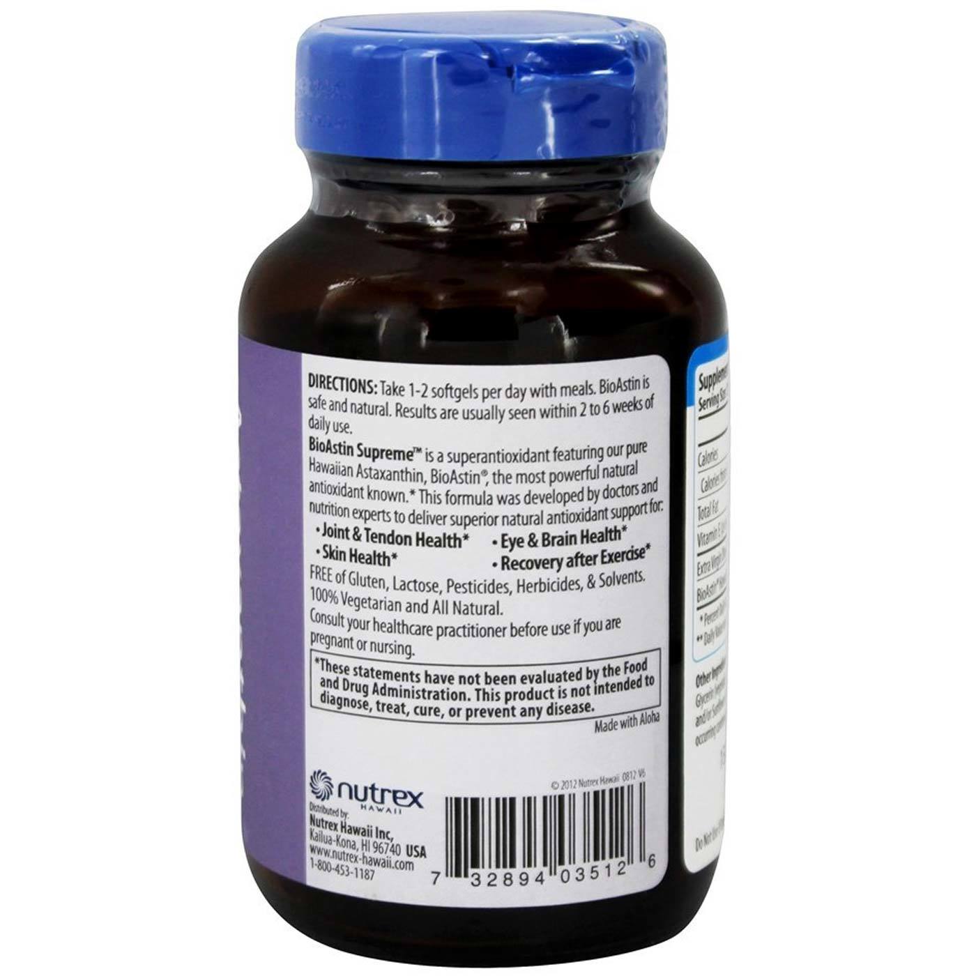 Comprar Nutrex Hawaii, BioAstin Supreme - 60 Cápsulas em Gel - Imagem 3