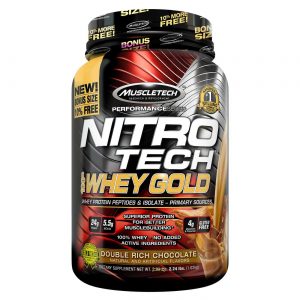 Comprar Muscletech Nitro Tech Whey Gold, Double Rich Chocolate - 2.5 lbs/ 1.02Kg