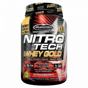 Comprar Muscletech Nitro Tech Whey Gold, Morango- - 2.5 lbs/ 1.02 Kg