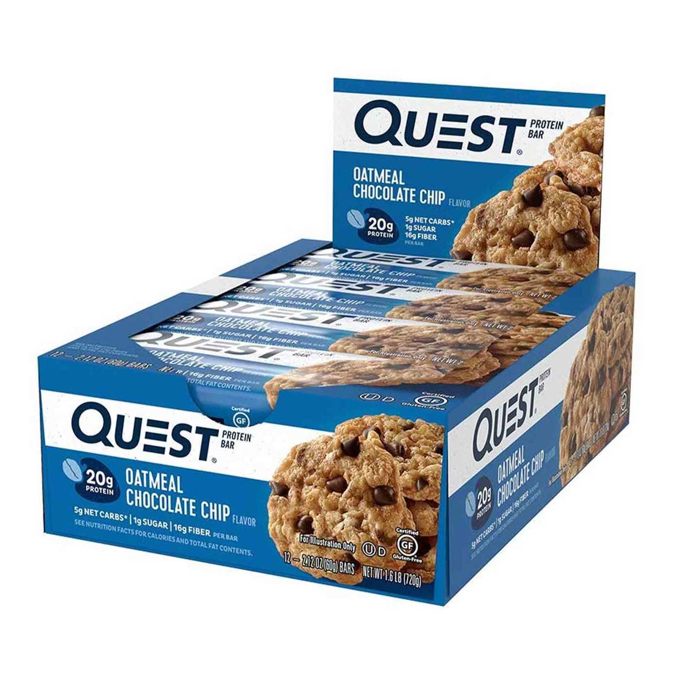 Comprar Quest Nutrition, Quest® Barra de Proteína, Aveia e Gotas de Chocolate - 12 Barras (60 g Cada) - Imagem 2