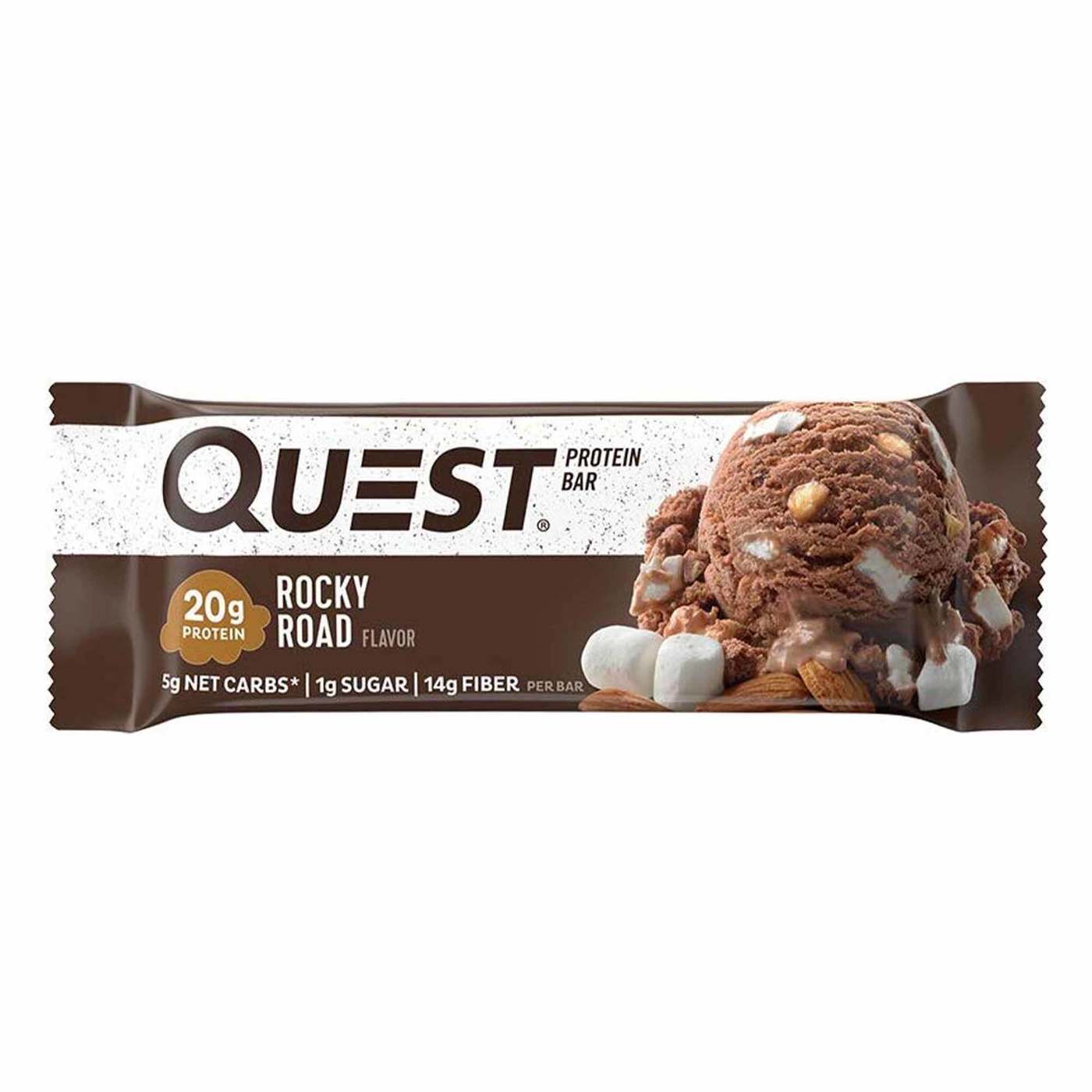 Comprar Quest Nutrition, QuestBar® Barra de Proteína, Rocky Road - 12 Barras (60 g Cada)