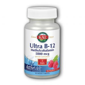 Comprar Kal, Ultra B-12 Metilcobalamina, Framboesa Vermelha - 5,000 mcg - 90 Pastilhas