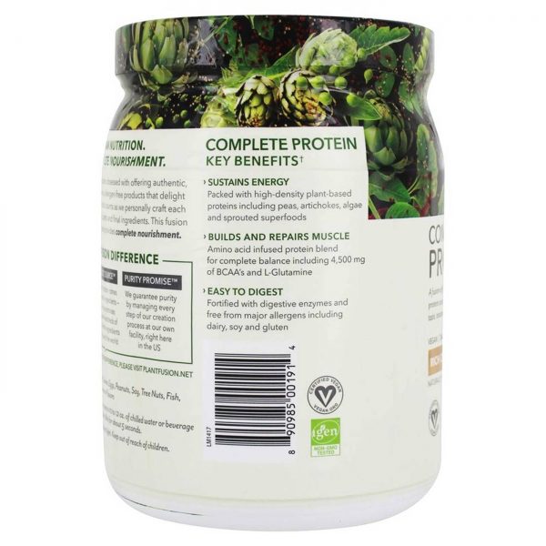 Comprar Plantfusion, Proteína Vegetal Completa - Chocolate Rico - 450g (1 lb) - Imagem 4