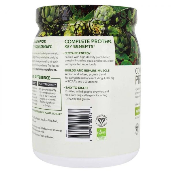 Comprar Plantfusion Proteína Completa de Plantas - Natural - Sem Estévia - 14.82 oz (420g) - Imagem 4