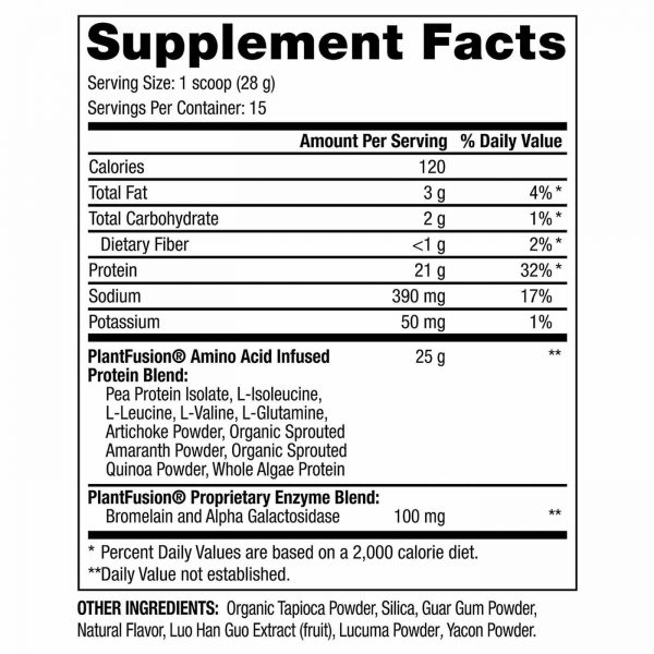 Comprar Plantfusion Proteína Completa de Plantas - Natural - Sem Estévia - 14.82 oz (420g) - Imagem 5