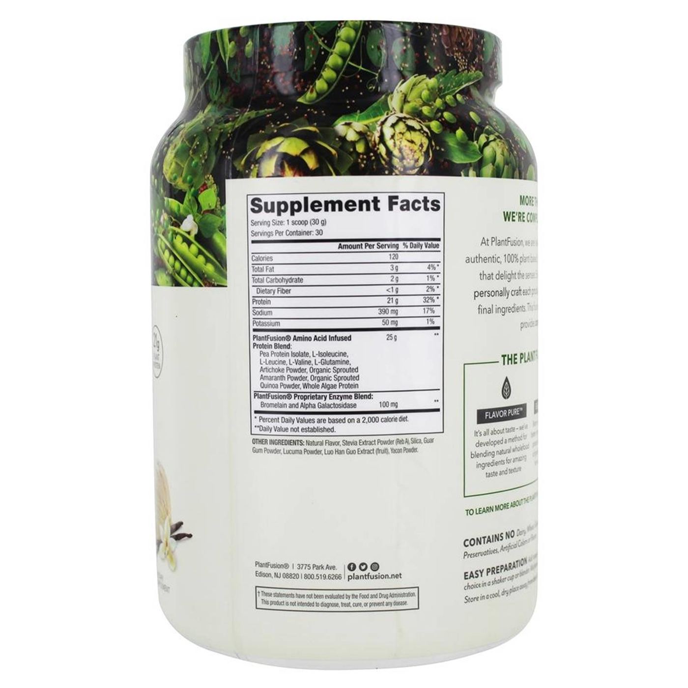 Comprar PlantFusion Proteína de Planta Completa - Feijão de Baunilha - 2 lbs (900g) - Imagem 2