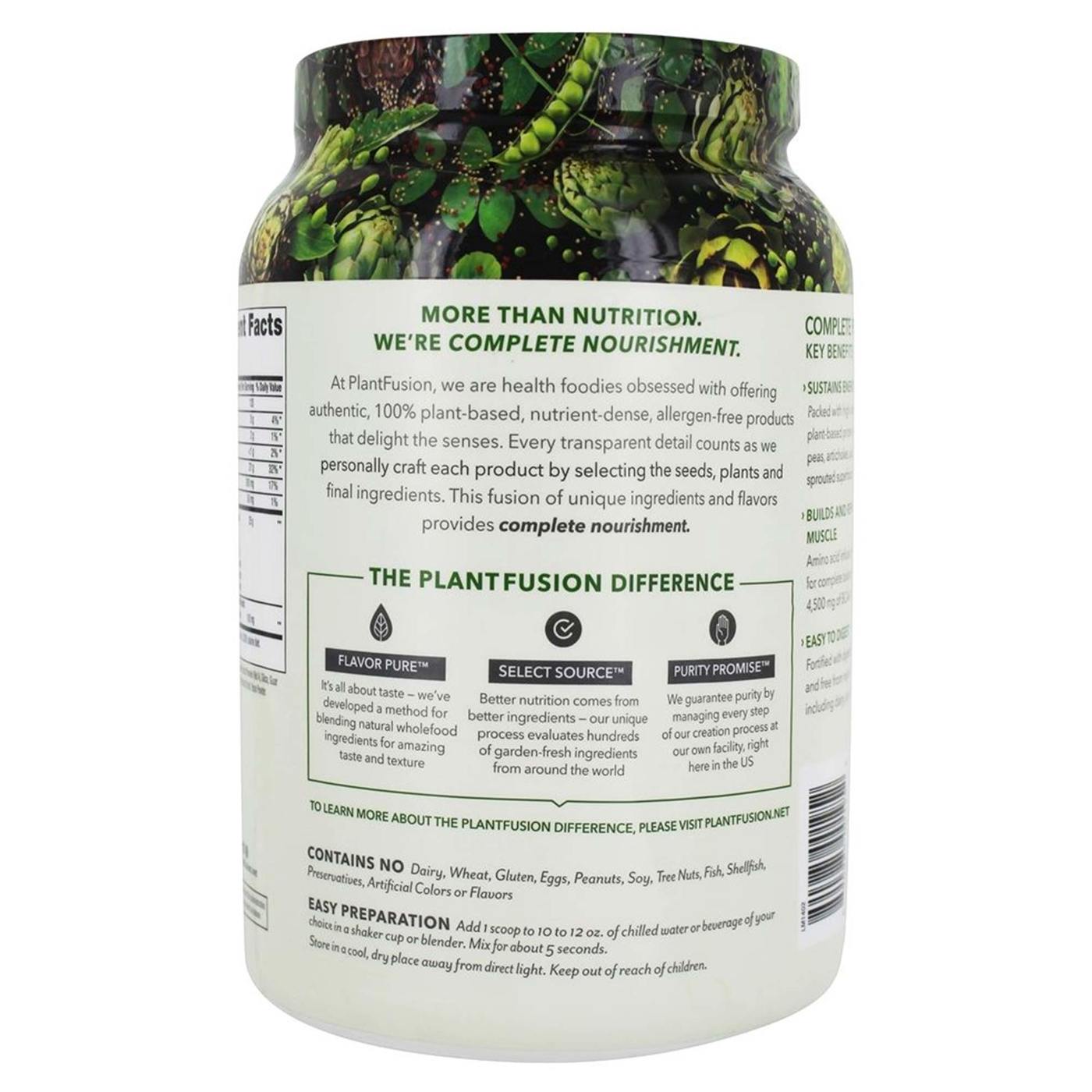 Comprar PlantFusion Proteína de Planta Completa - Feijão de Baunilha - 2 lbs (900g) - Imagem 3