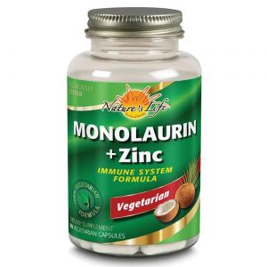 Comprar Nature's Life, Monolaurina + Zinco - 90 Cápsulas Vegetarianas