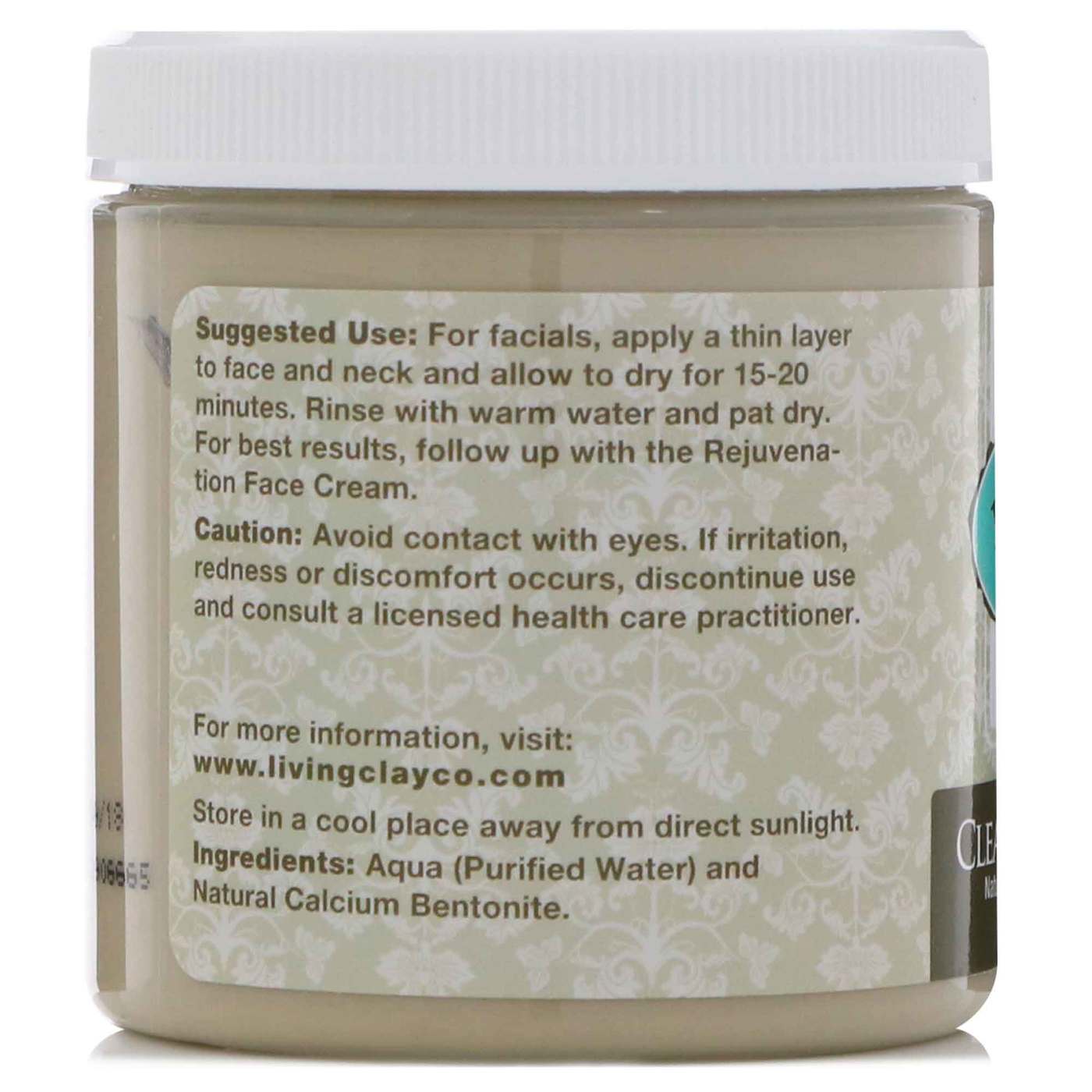 Comprar Living Clay Cleansing Clay Mask, Cream, Fragrance Free (Jar) 8oz - 8oz - Imagem 3