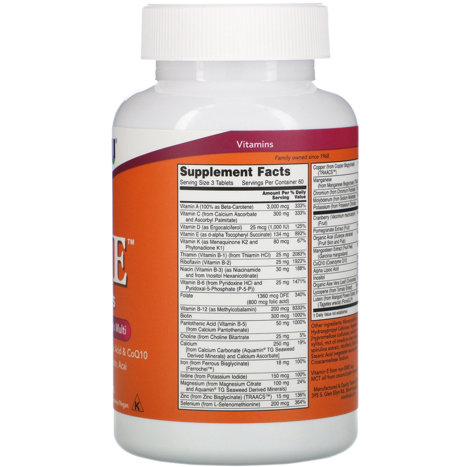 Comprar Now Foods, EVE, Multivitamínico Superior para Mulheres, 180 Comprimidos - Imagem 2