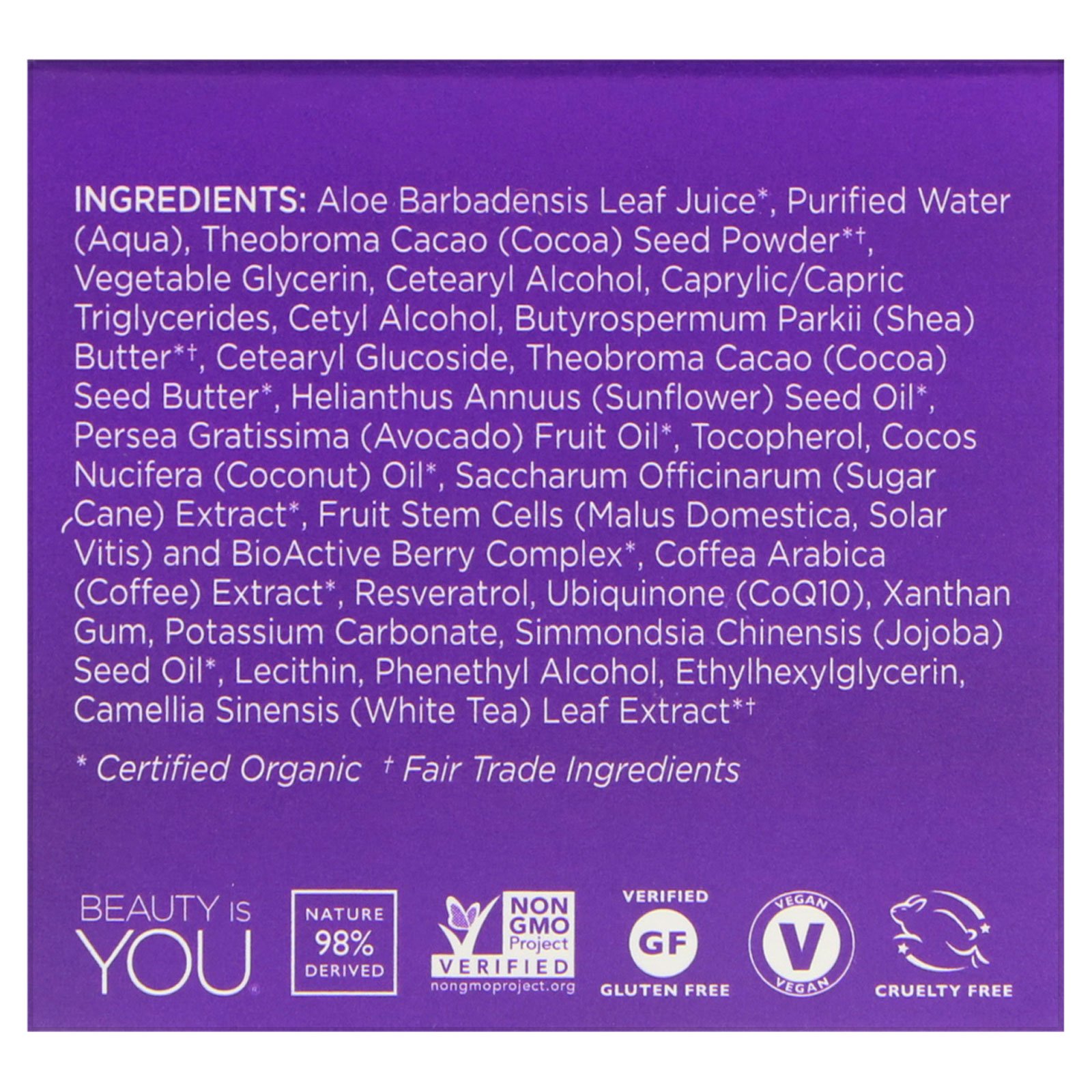Comprar Andalou Naturals, Máscara para pele, Cacau, Rejuvenescedora, 1.7 fl oz (50 g) - Imagem 2