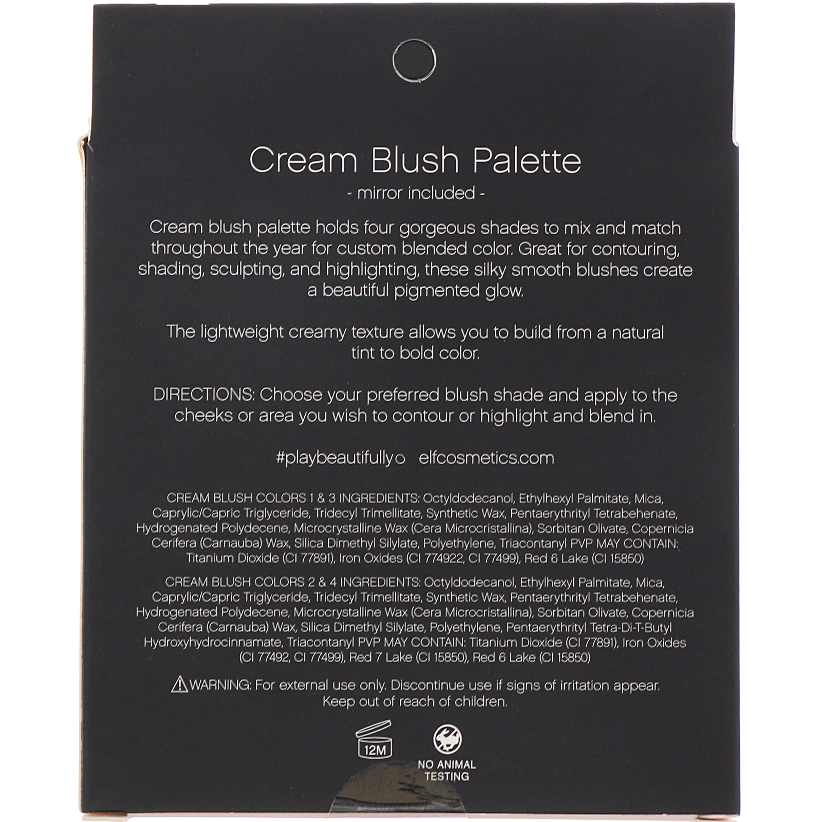 Comprar E.L.F., Paleta de Blush Cremoso, Suave, 12,4 g (0,43 oz) - Imagem 3