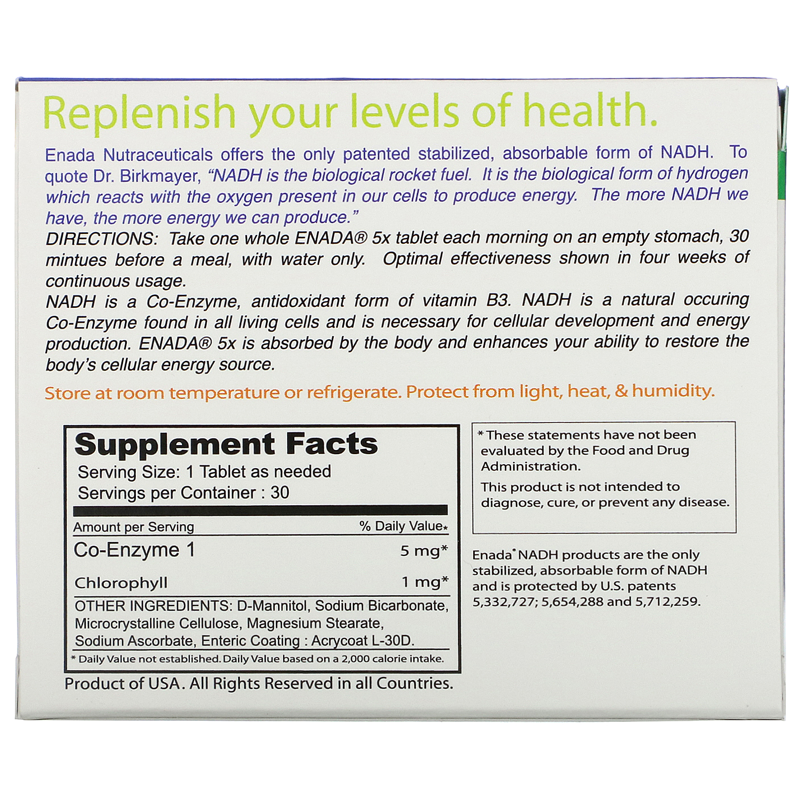 Comprar ENADA, 5x, 5 mg, 30 Tablets - Imagem 2