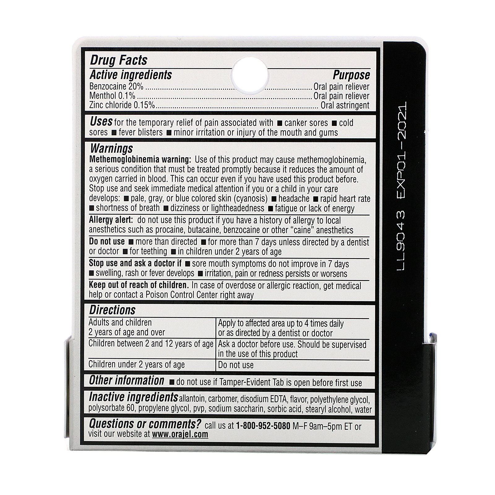 Comprar Orajel, Instant Pain Relief Gel, 3X Medicated For All Mouth Sores, 0.18 oz (5.1 g) - Imagem 2