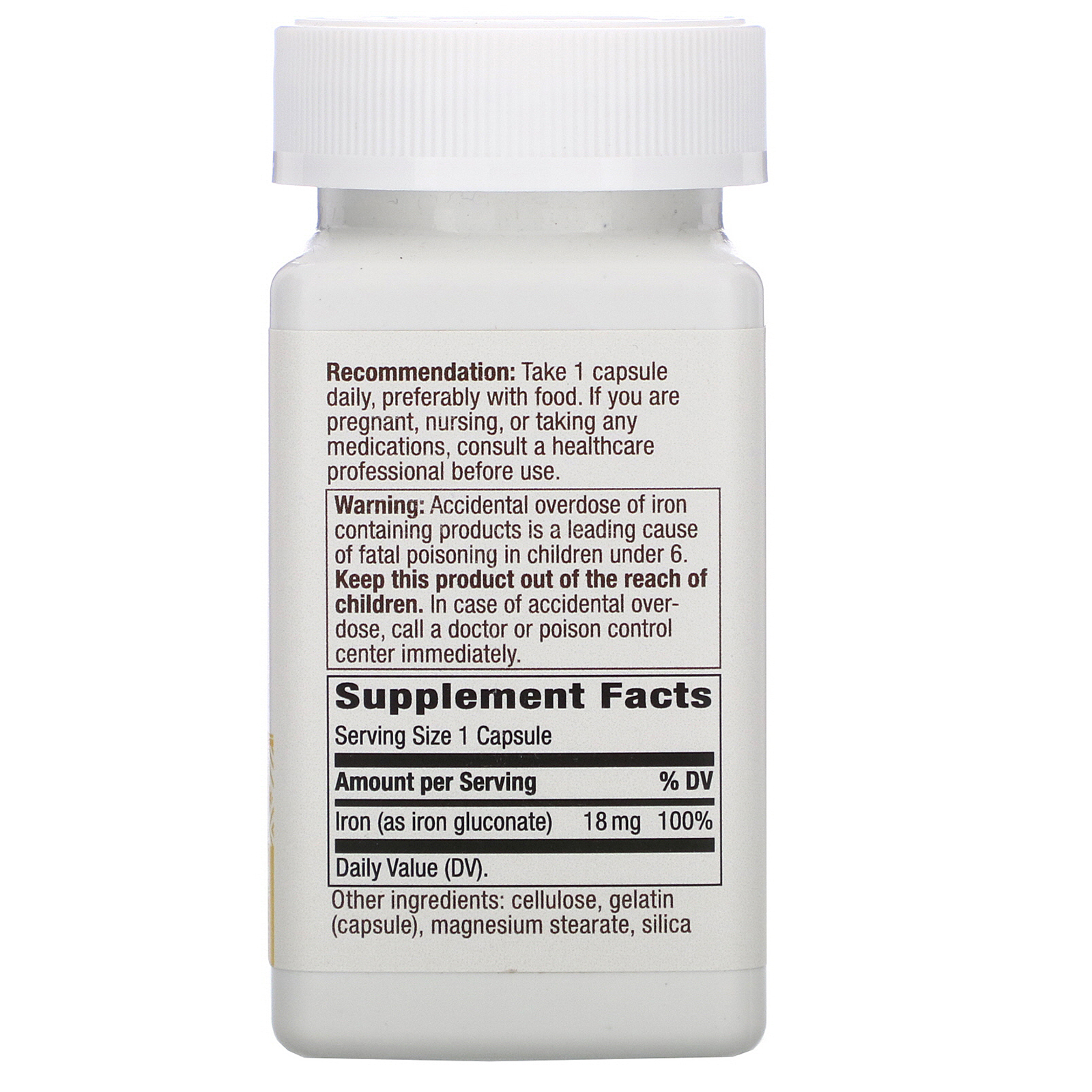 Comprar Nature's Way, Iron, 18 mg, 100 Capsules - Imagem 2
