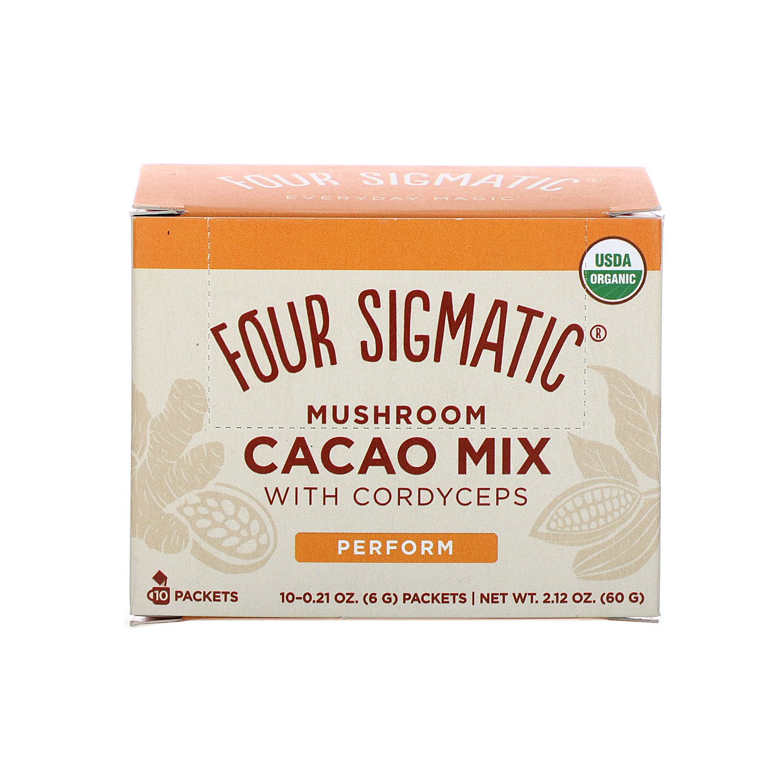 Comprar Four Sigmatic, Mushroom Cacao Mix with Cordyceps, 10 Packets, 0.21 oz (6 g) Each - Imagem 2