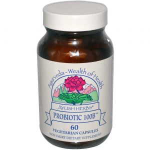 Comprar Ayush Herbs, Probiótico 100B - 60 Cápsulas