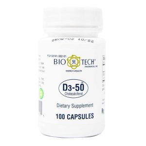 Comprar BioTech Pharmacal, Vitamina D3-50 - 50,000 IU - 100 Cápsulas