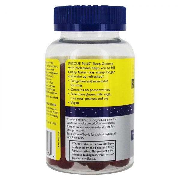 Comprar Bach Flower Remedies, Rescue® com Melatonina - 60 Gomas - Imagem 4