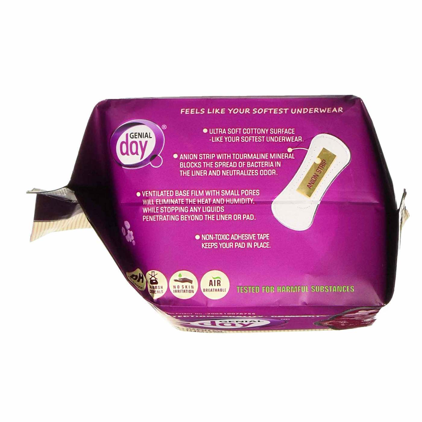 Comprar Genial Day, Absorvente Feminino Forros com Tiras de Anion - 24 Unidades - Imagem 3