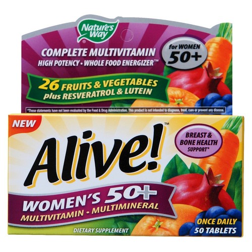 Comprar Nature's Way, Alive! Multivitamínico Feminino 50+ - 50 Comprimidos