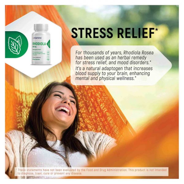 Comprar eVitamins Rhodiola - 500 mg - 60 Cápsulas Vegetarianas - Imagem 4