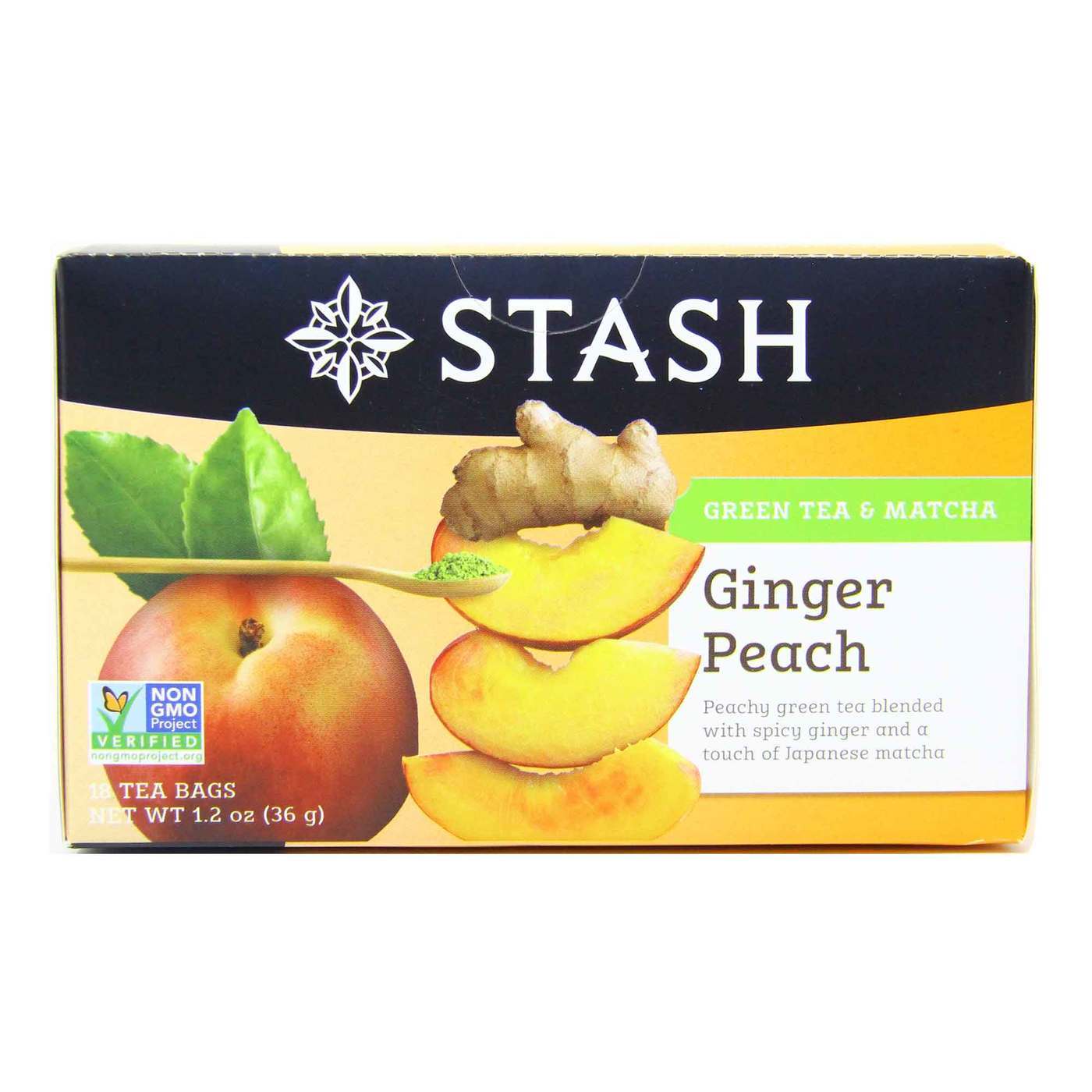 Comprar Stash Tea, Chá Verde Gengibre e Pêssego com Matcha - 18 Saquinhos de Chá - Imagem 3