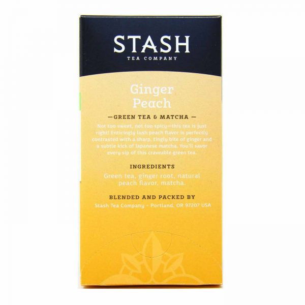 Comprar Stash Tea, Chá Verde Gengibre e Pêssego com Matcha - 18 Saquinhos de Chá - Imagem 4