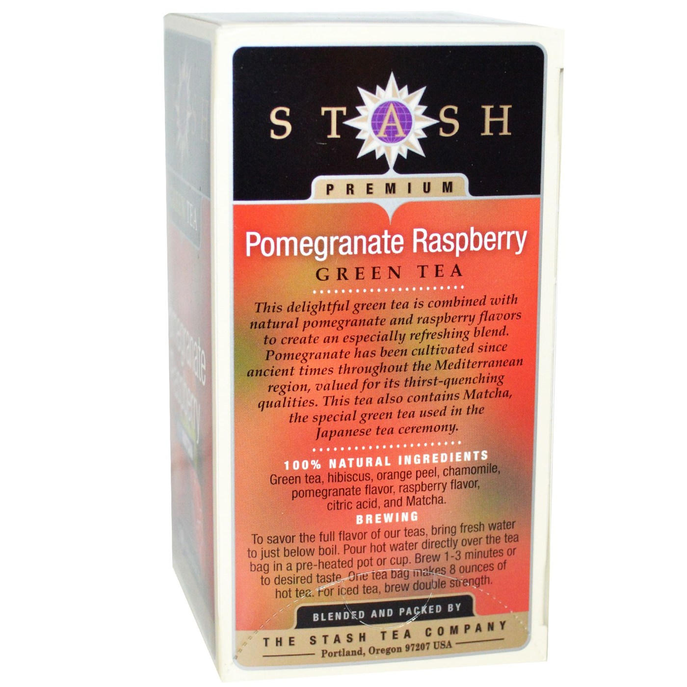 Comprar Stash Tea, Chá Verde Romã e Framboesa Com Matcha - 18 Saquinhos de Chá - Imagem 2