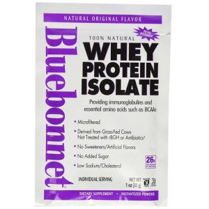 Comprar Bluebonnet Nutrition, 100% Natural Whey - Proteína Isolada em Pó, Original - 8 Pacotes