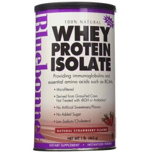Comprar Bluebonnet Nutrition 100% Natural Whey Proteína Isolate Powder, morango - 1 lb