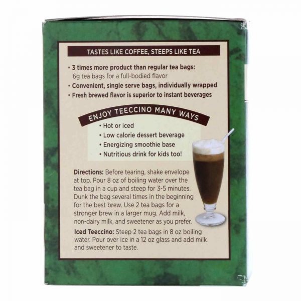Comprar Teeccino Herbal Tea, Maca Chocolaté Orgânico - 10 Saquinhos de Chá - Imagem 5