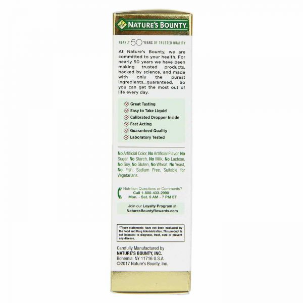 Comprar Nature's Bounty, Vitamina B-12 - Líquida, baga - 5,000 mcg - 59 mL - Imagem 4