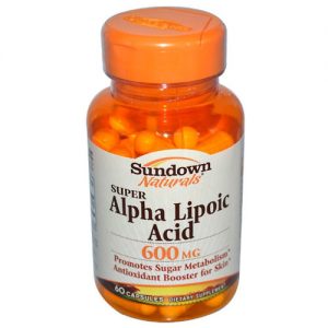 Comprar Super Ácido alfa-lipóico 600 mg - 60 cápsulas - Sundown Naturals