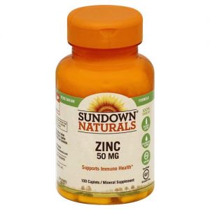 Comprar Sundown Naturals, Zinco - 50 mg - 100 Caplets