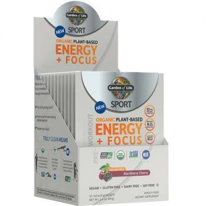 Comprar Garden of Life SPORT Orgânico Pré-Treino Energia mais Focus, Pretoberry Cherry - Sugar-Free - 12 pack