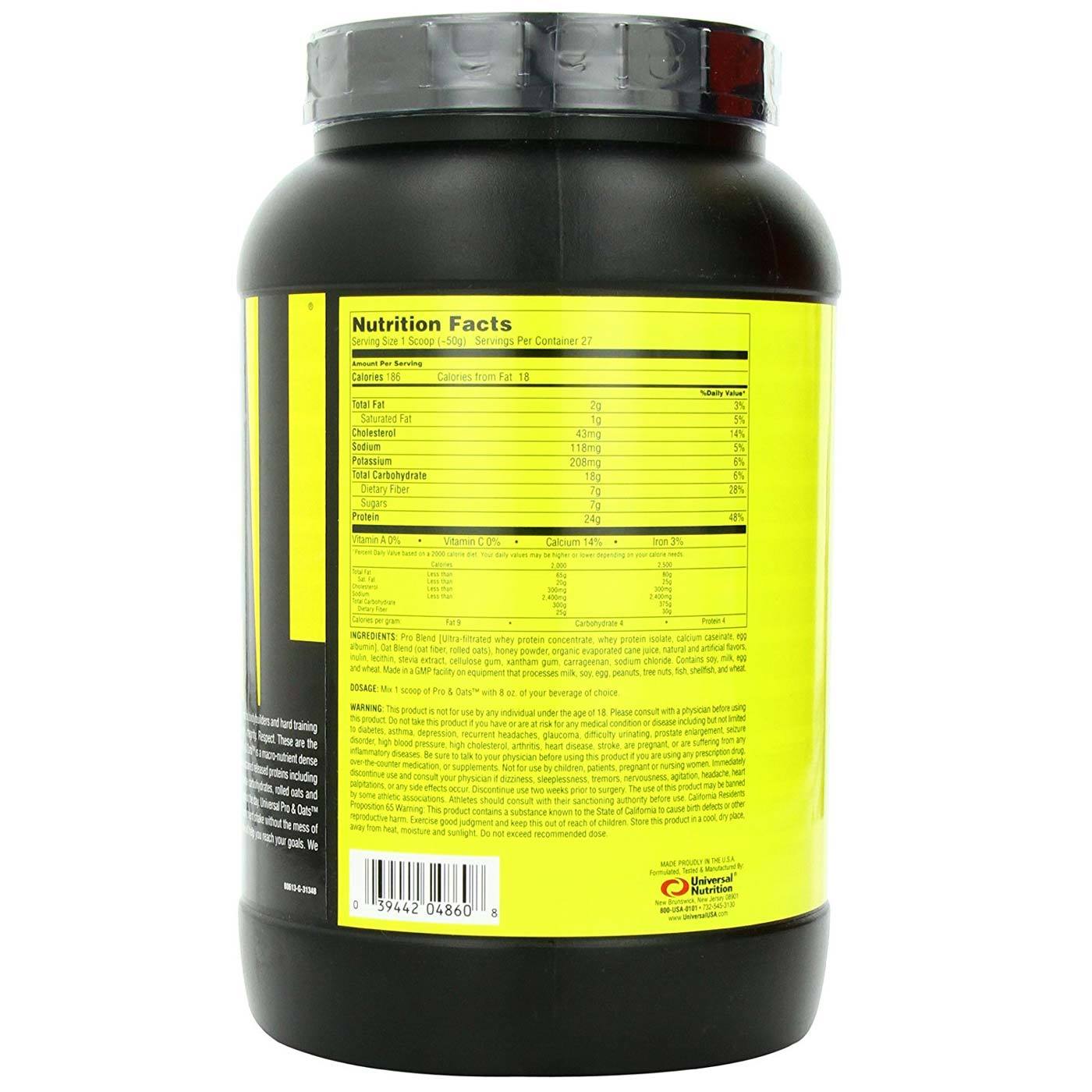 Comprar Universal Nutrition Pro & Oats, Bolo De Canela Frito - 3 lbs - Imagem 2