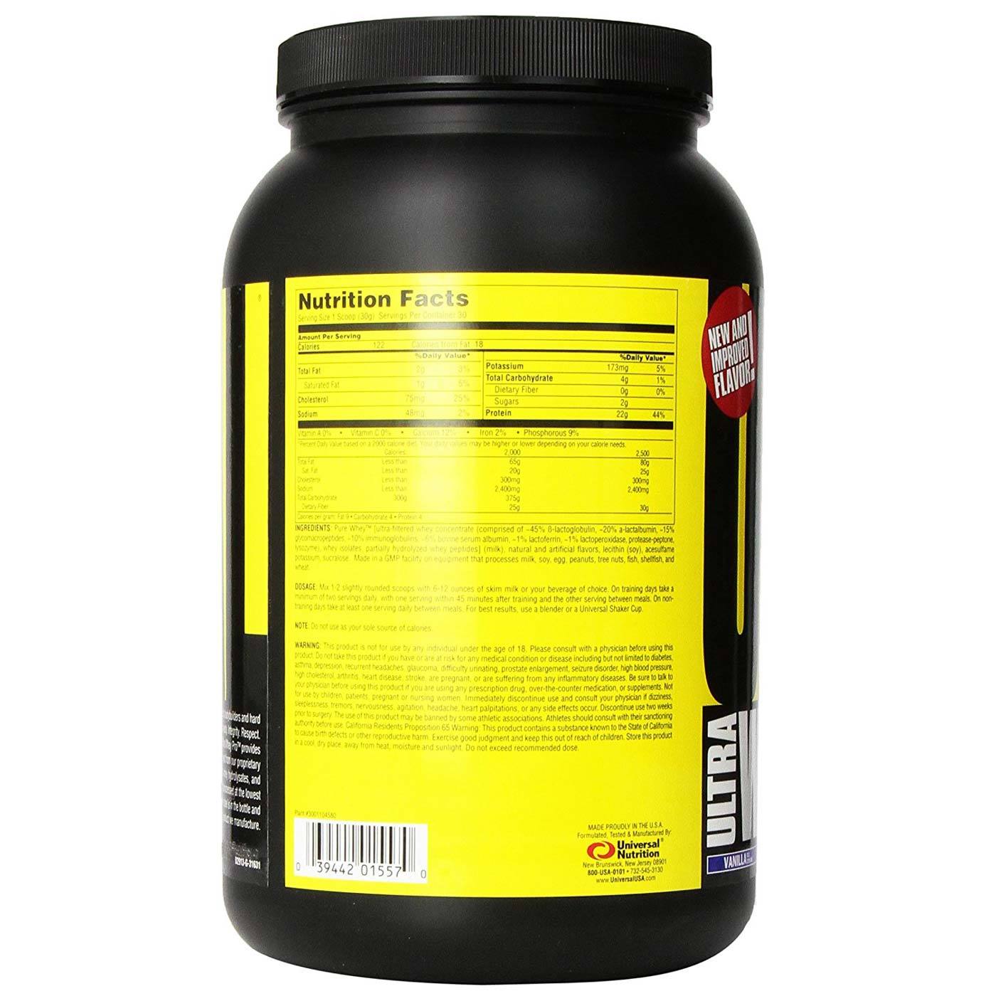 Comprar Universal Nutrition Ultra Whey Pro, Baunilha - 2 lbs - Imagem 2